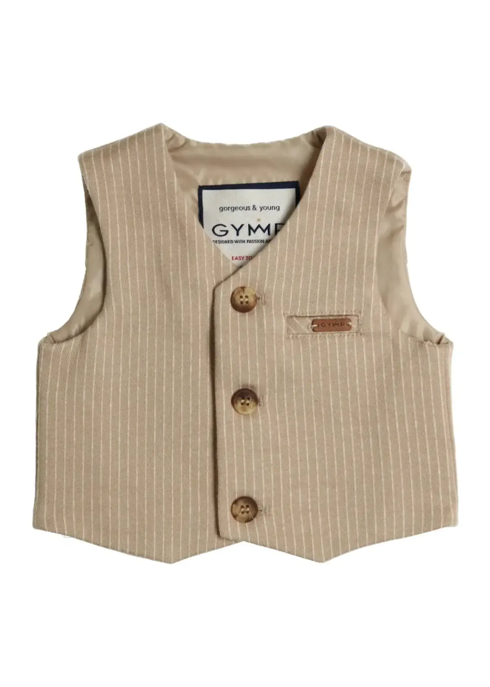 GYMP GYMP Gilet Manu Beige - Ecru 354-6547-20
