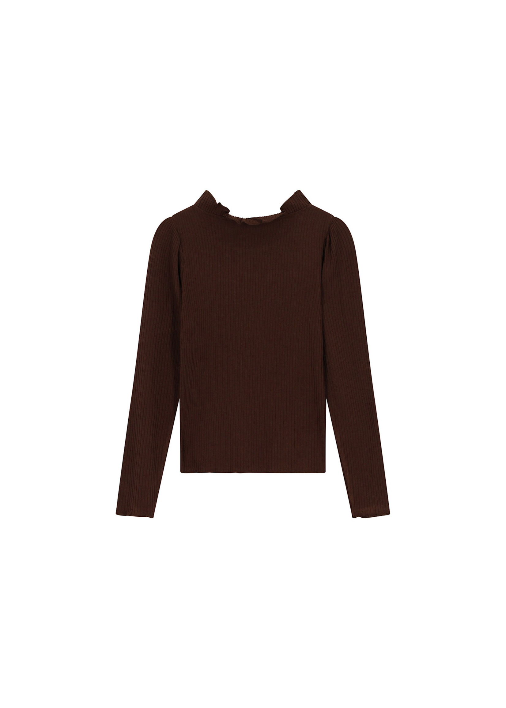 Le Chic Le Chic NOVA glitter longsleeve top C608-5460 Chocolate Chip