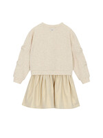 Le Chic Le Chic SABOW bows & bows combi dress C608-5810 Beige Melee
