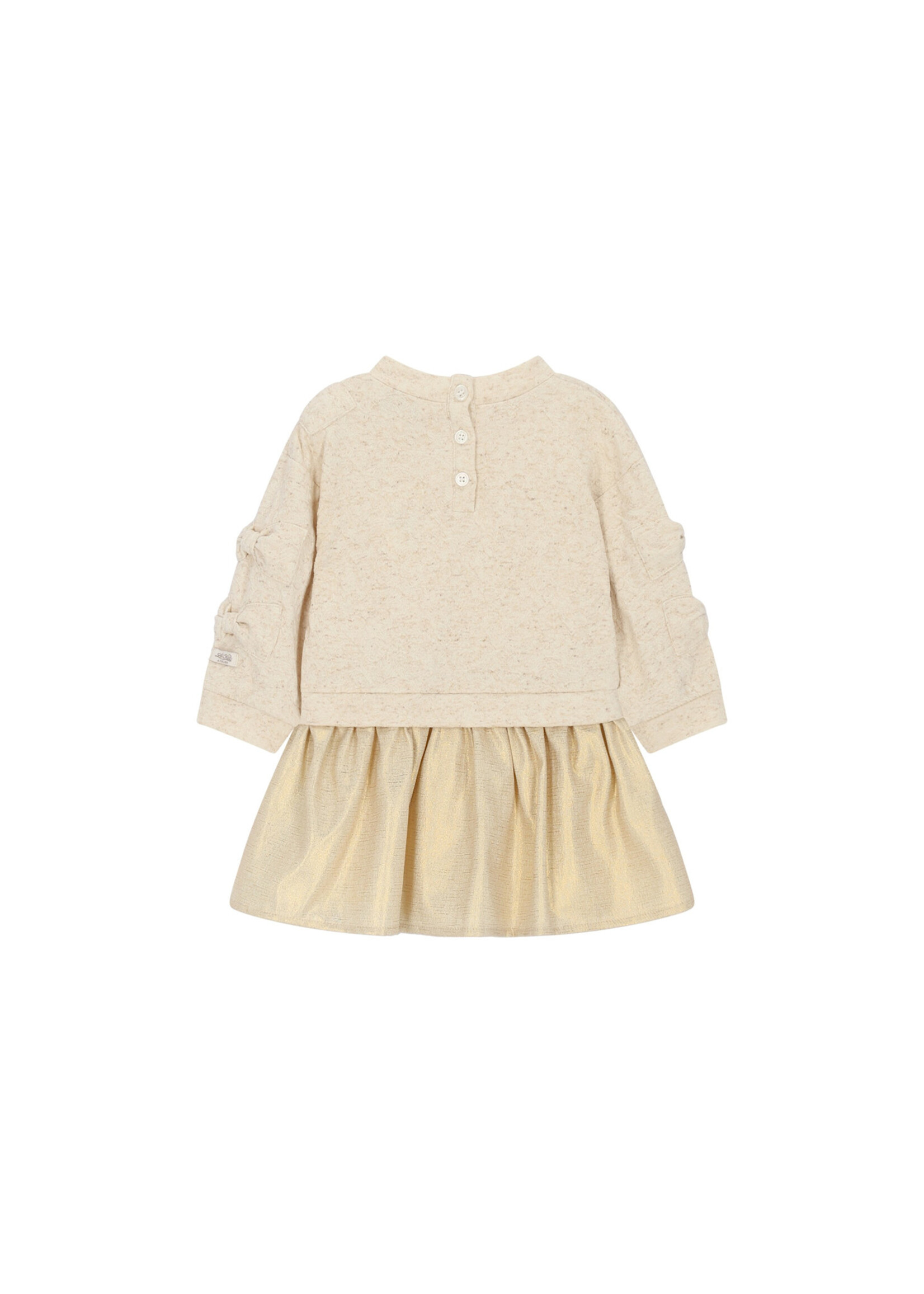 Le Chic Le Chic SABY bows & bows combi dress C608-7810 Beige Melee