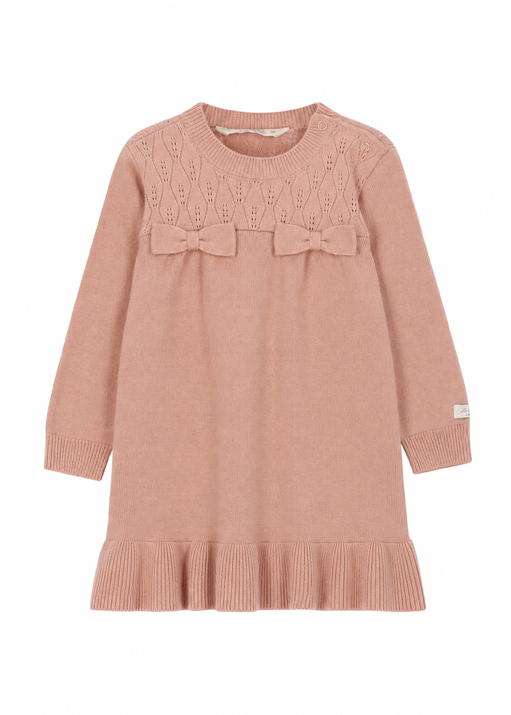 Le Chic Le Chic SADY ajour knit dress C608-7836 Victorian Pink-2