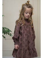 Le Chic Le Chic STELLA 3D flowers dress C608-5805 Chocolate Chip