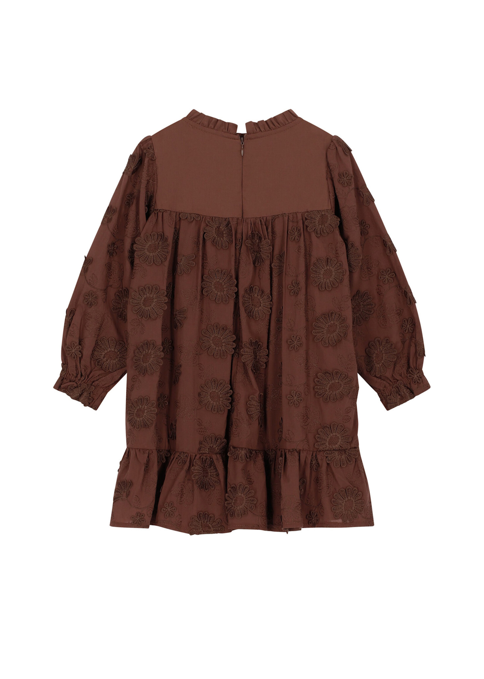 Le Chic Le Chic STELLA 3D flowers dress C608-5805 Chocolate Chip