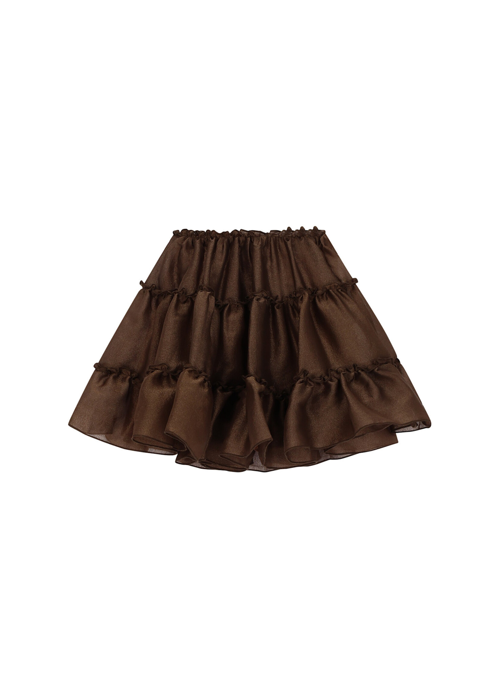 Le Chic Le Chic TREA shimmering tule skirt C608-5750 Chocolate Chip