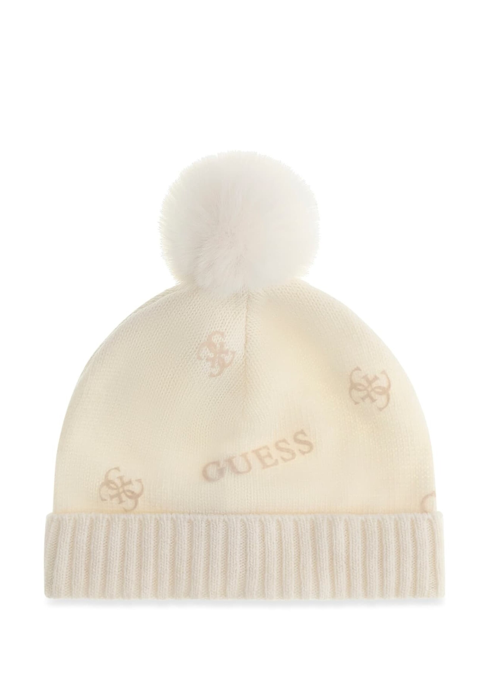 Guess Guess AOP FLOCK BEANIE HAT LOGO 4G FLOC AOP BEI - A6BZ02_Z1477
