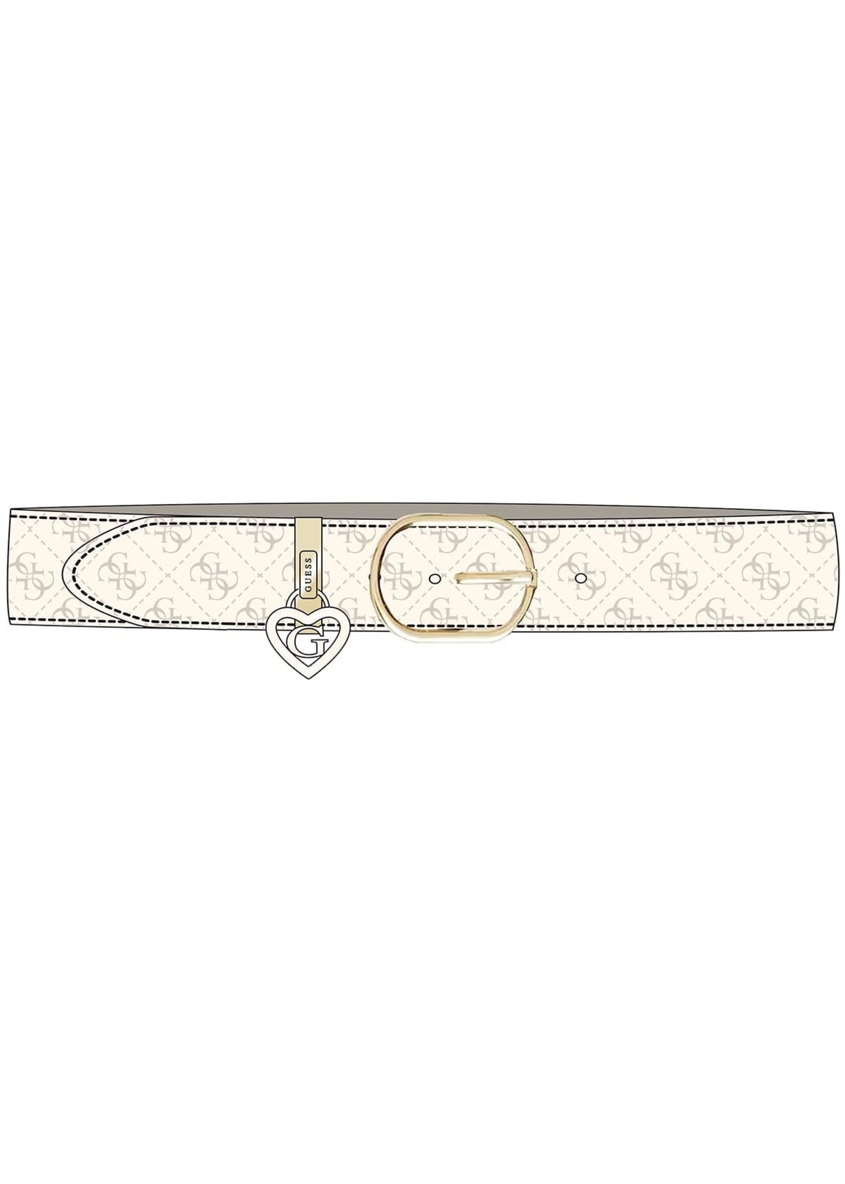 Guess Guess BELT CREAM WHITE - J6BZ32_W4042