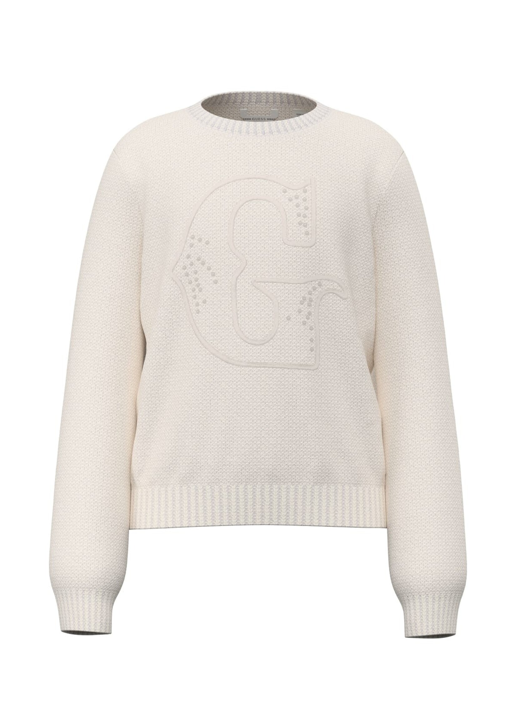 Guess Guess LS SWEATER CREAM WHITE - J6BR22_Z1356