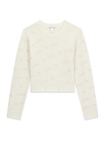 Guess Guess LS SWEATERS LOGO 4G FLOC AOP BEI - J6BR11_Z1345