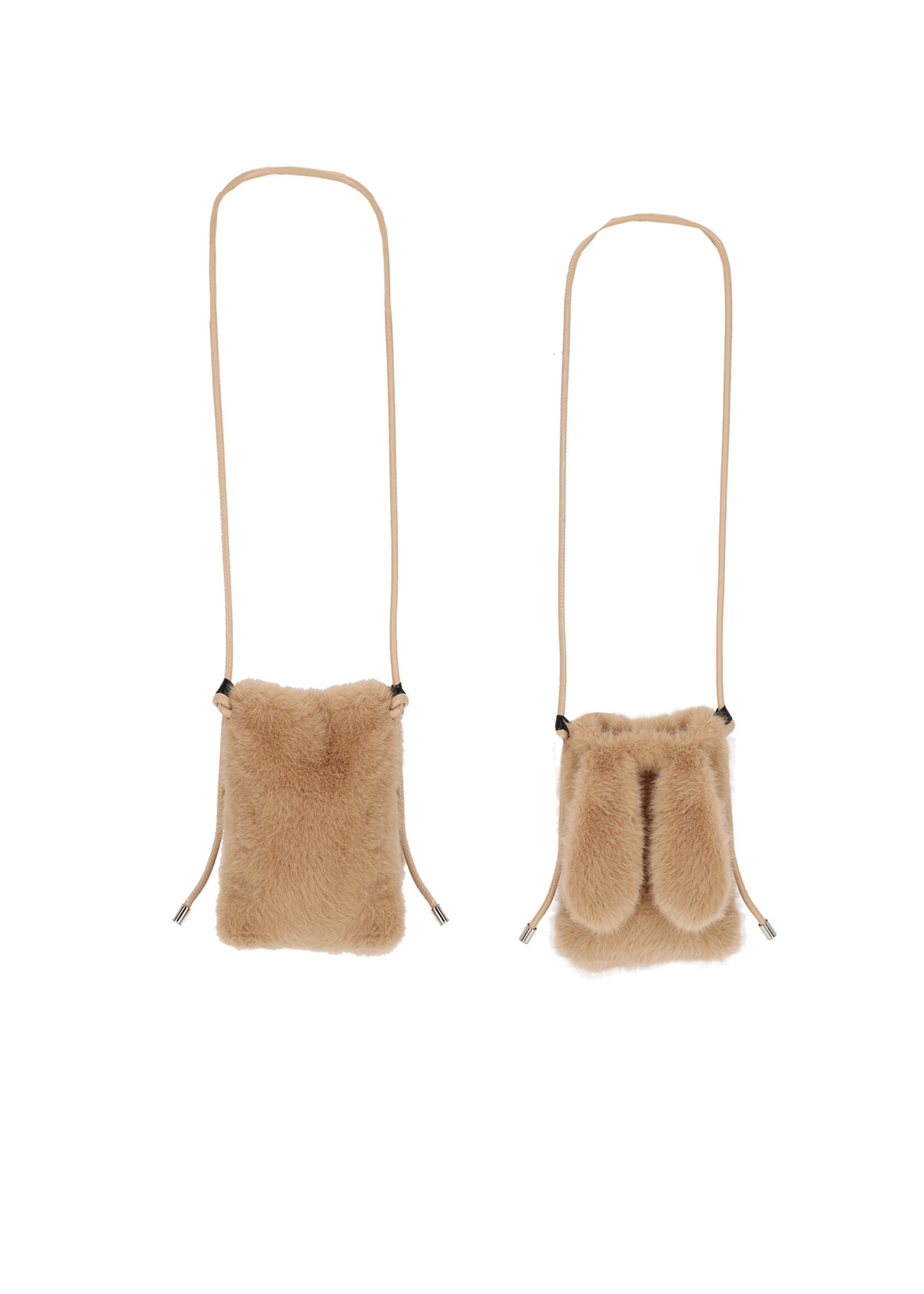 NoNo NoNo Bunny Soft Fur Bag N608-5906 Sand Blush