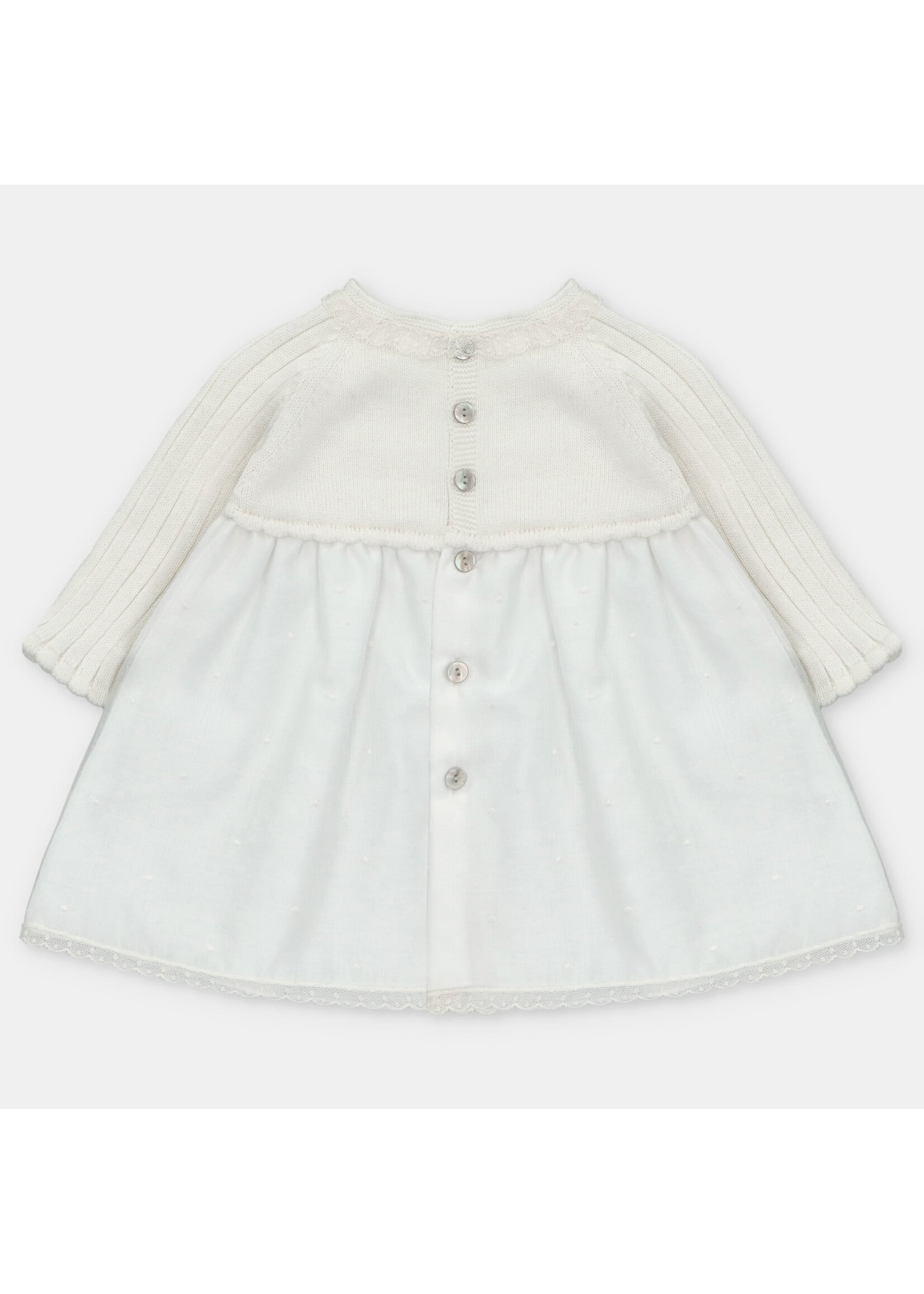 Martin Aranda Martin Aranda DRESS KNIT & WOVEN GIRL AMIEVA Blanco roto - 047-30320
