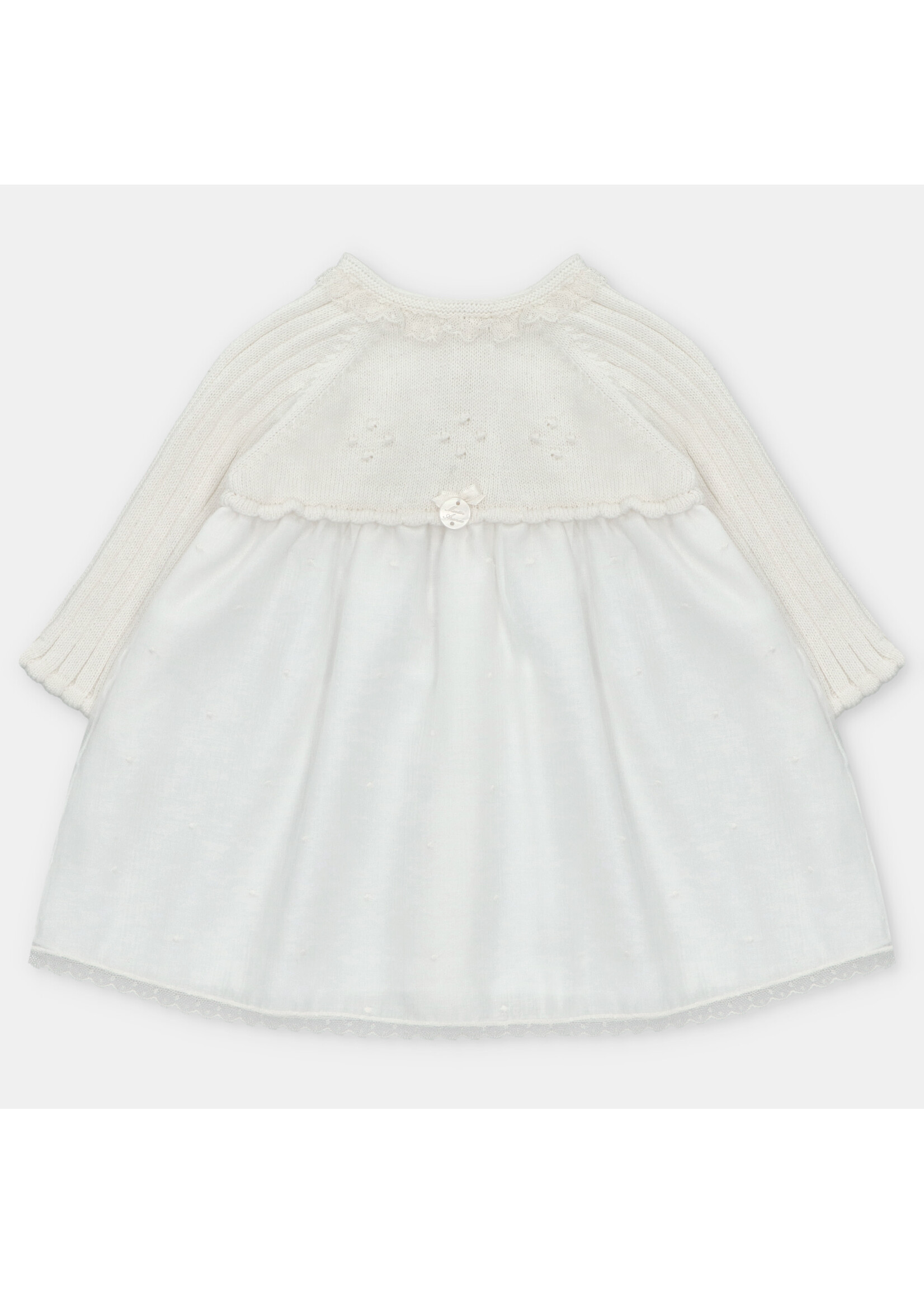 Martin Aranda Martin Aranda DRESS KNIT & WOVEN GIRL AMIEVA Blanco roto - 047-30320