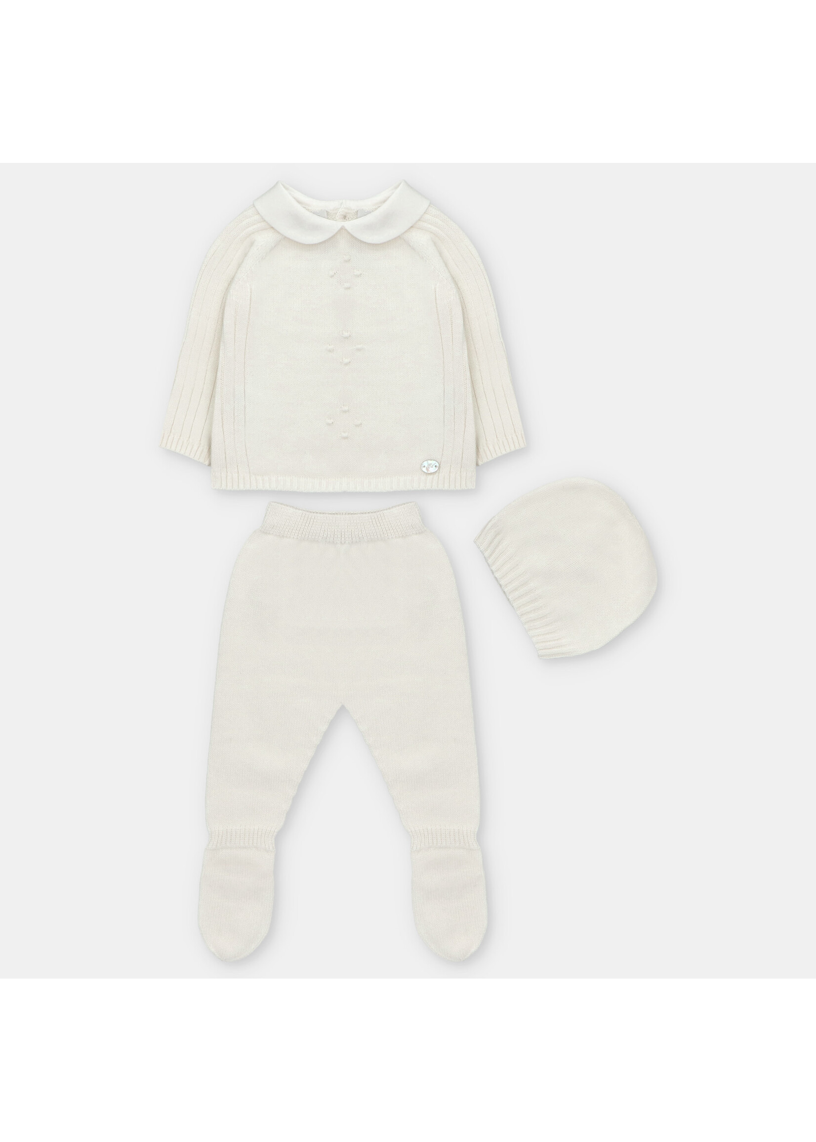Martin Aranda Martin Aranda SET SWEATER, LEGGINGS & HAT KNIT UNISEX AMIEVA Blanco roto - 004-10320