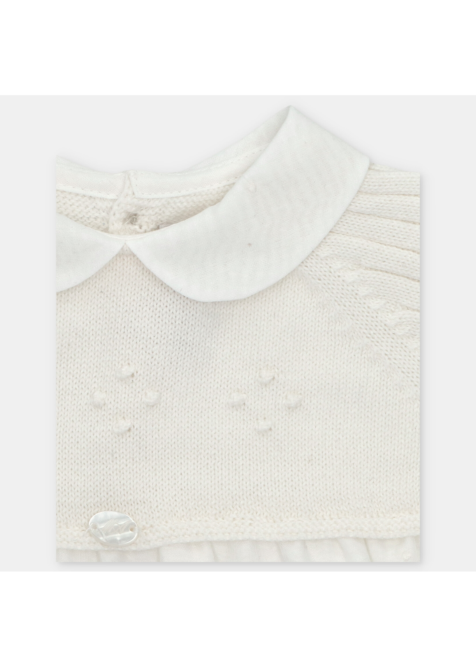 Martin Aranda Martin Aranda SHORT ROMPER KNIT & WOVEN BOY AMIEVA Blanco roto - 001-30320