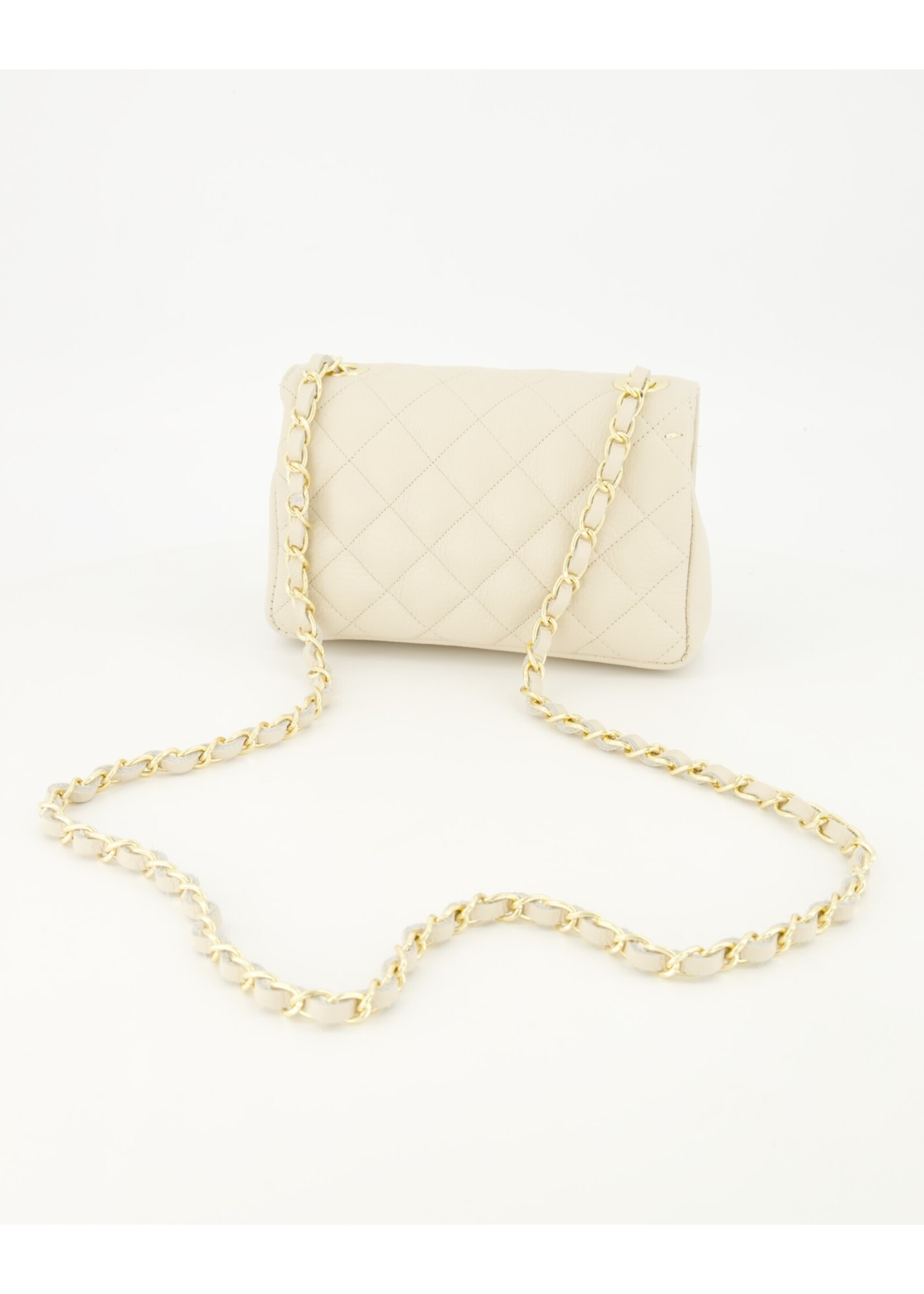 Tasje  Teatro LEER beige 20 cm x 5.5 cm x 13 cm