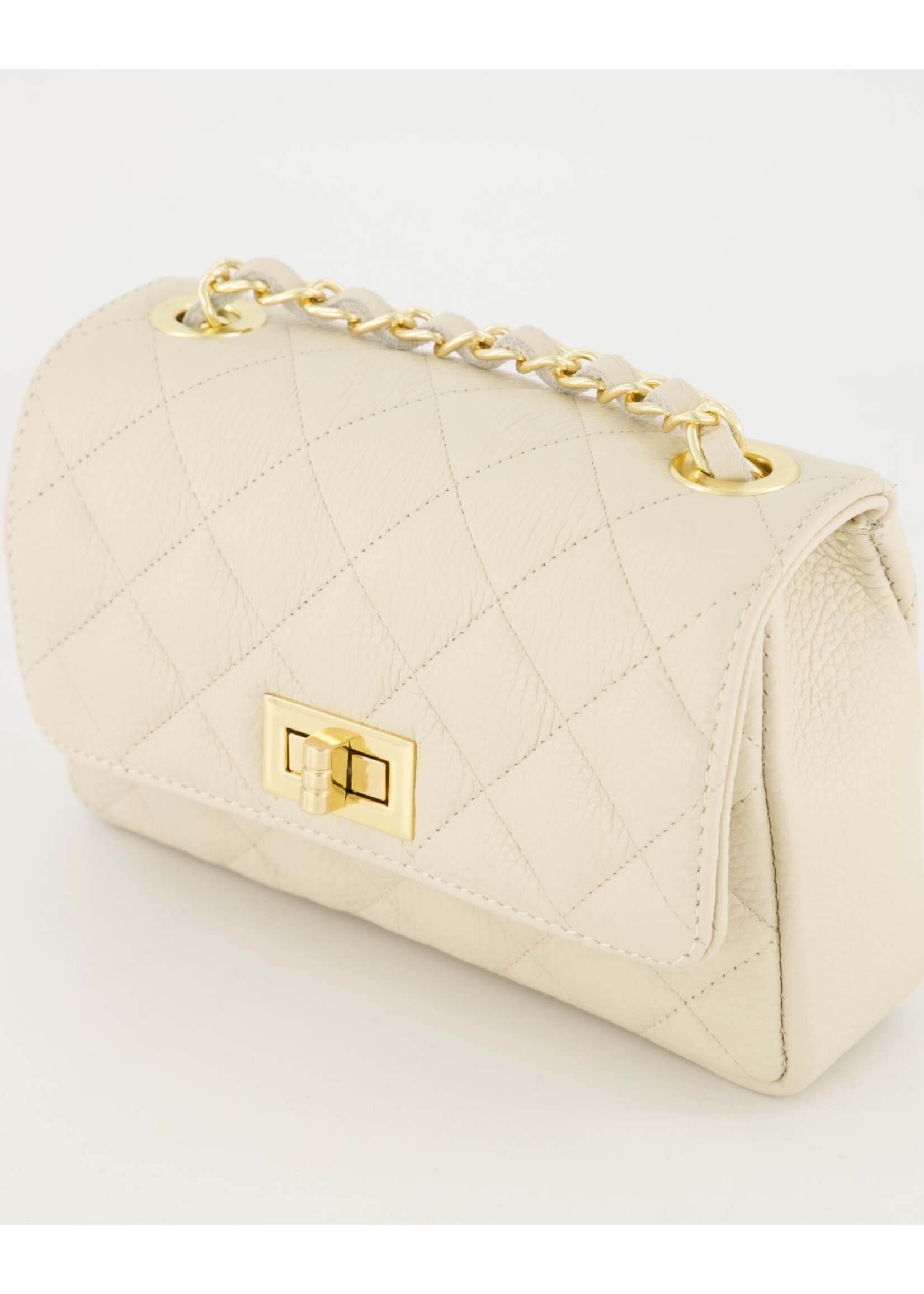 Tasje  Teatro LEER beige 20 cm x 5.5 cm x 13 cm