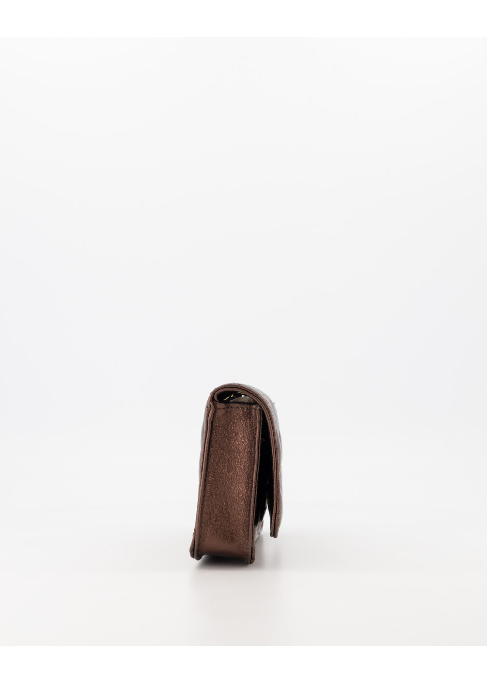 Tasje  Teatro d bruin metalic L19 x W6 x H13 cm