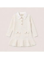 LRDM  Mara Tweed Dress long Sleeve off white
