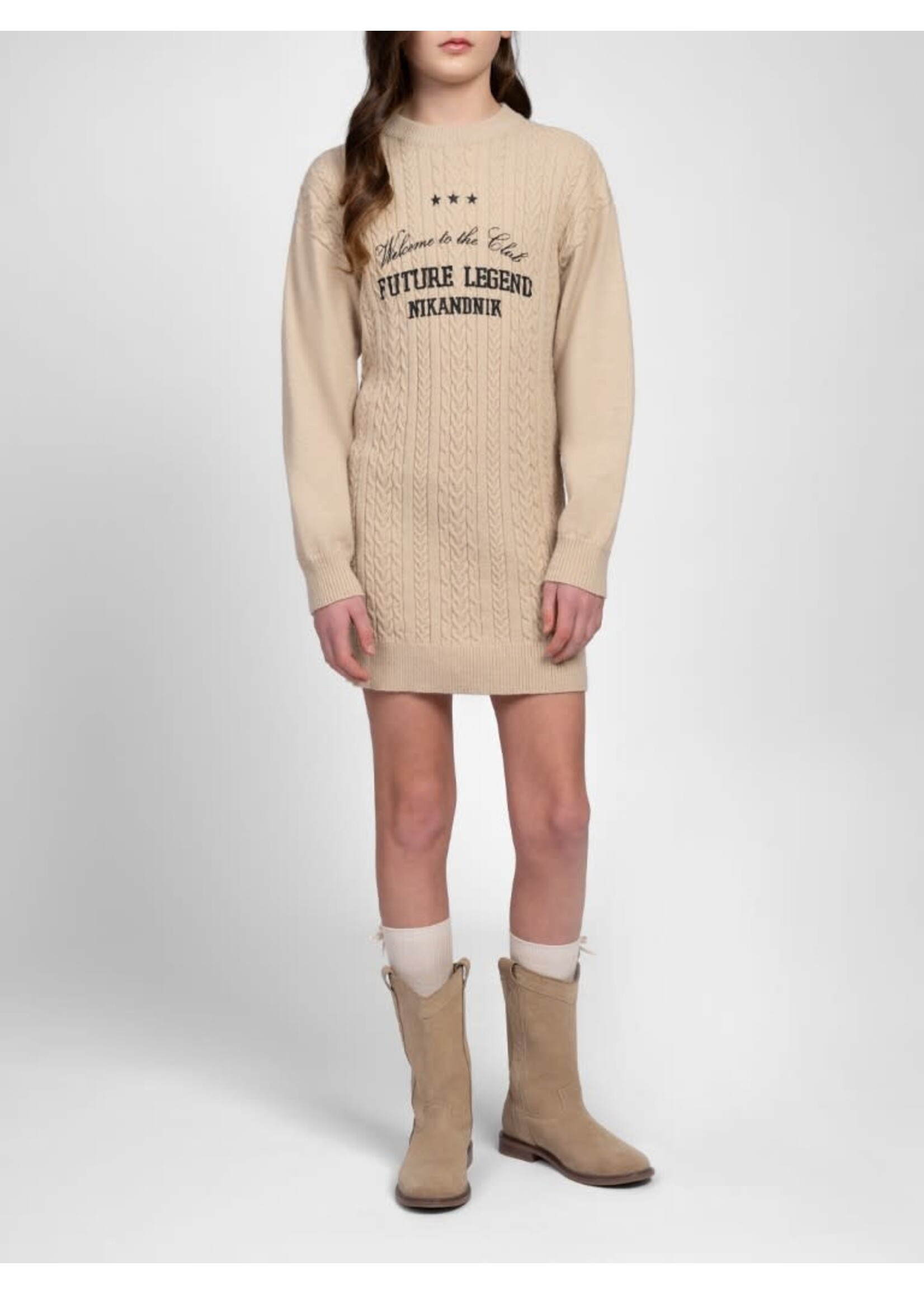 Nik&Nik Nik&Nik Maeve Knit Dress Sand G 7-338 2605