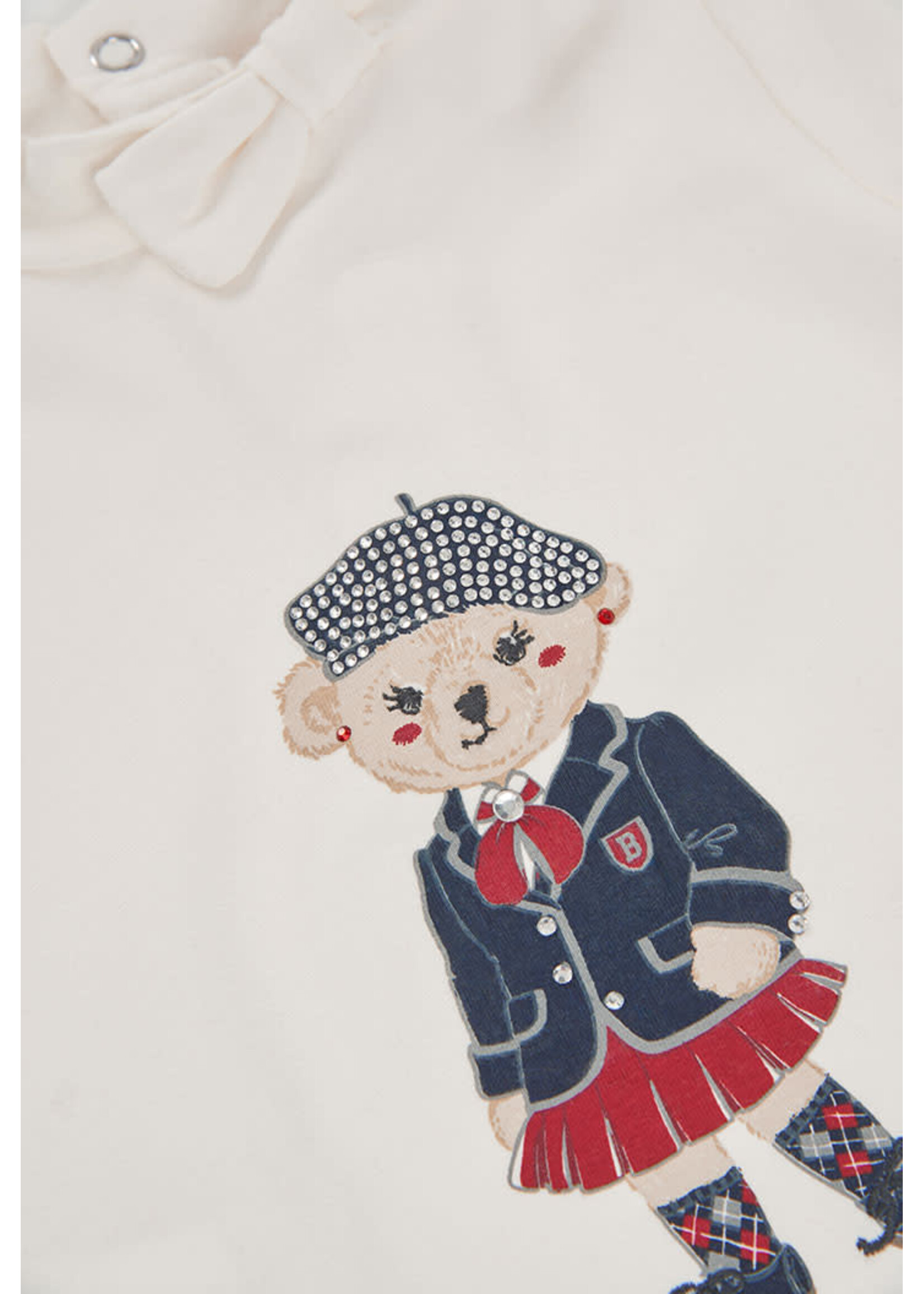 Boboli Boboli Stretch knit t-Shirt for girl -BCI off white 714068