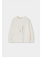 Boboli Boboli Stretch knit t-Shirt for girl -BCI off white 754017