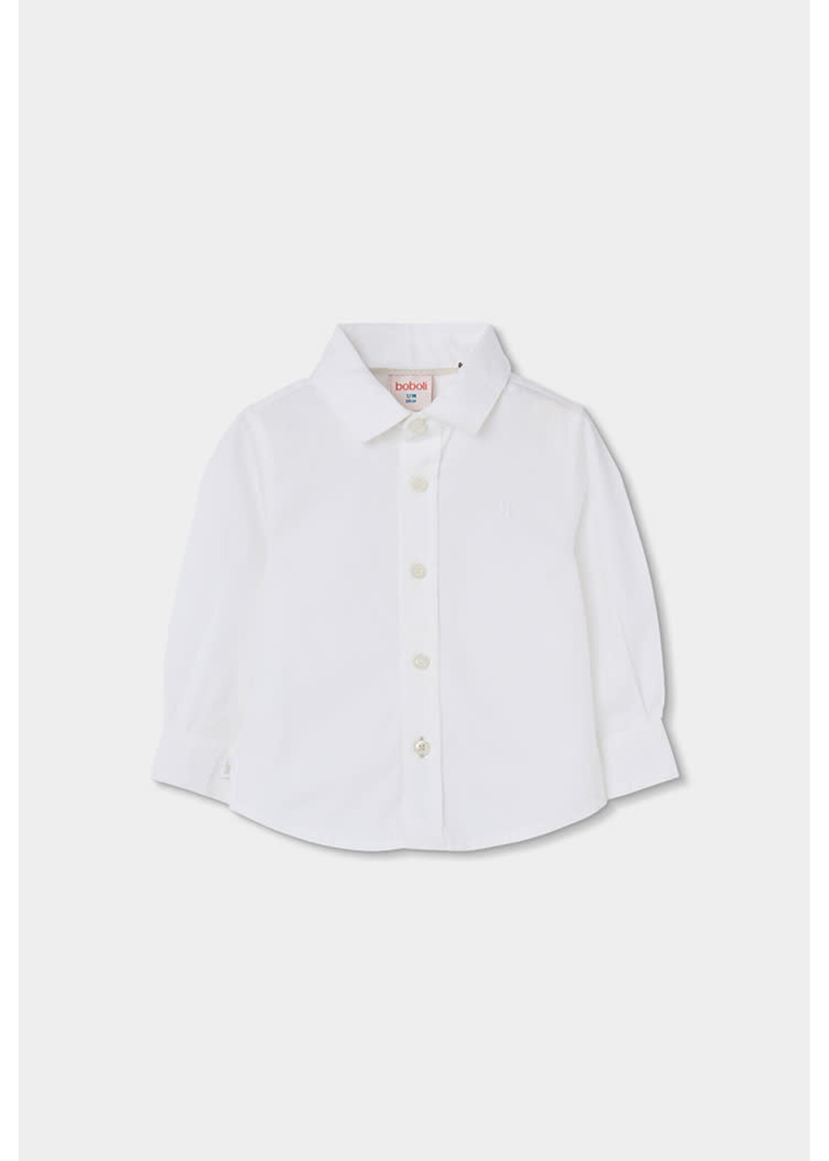 Boboli Boboli Oxford long sleeves shirt for boy -BCI white 864008