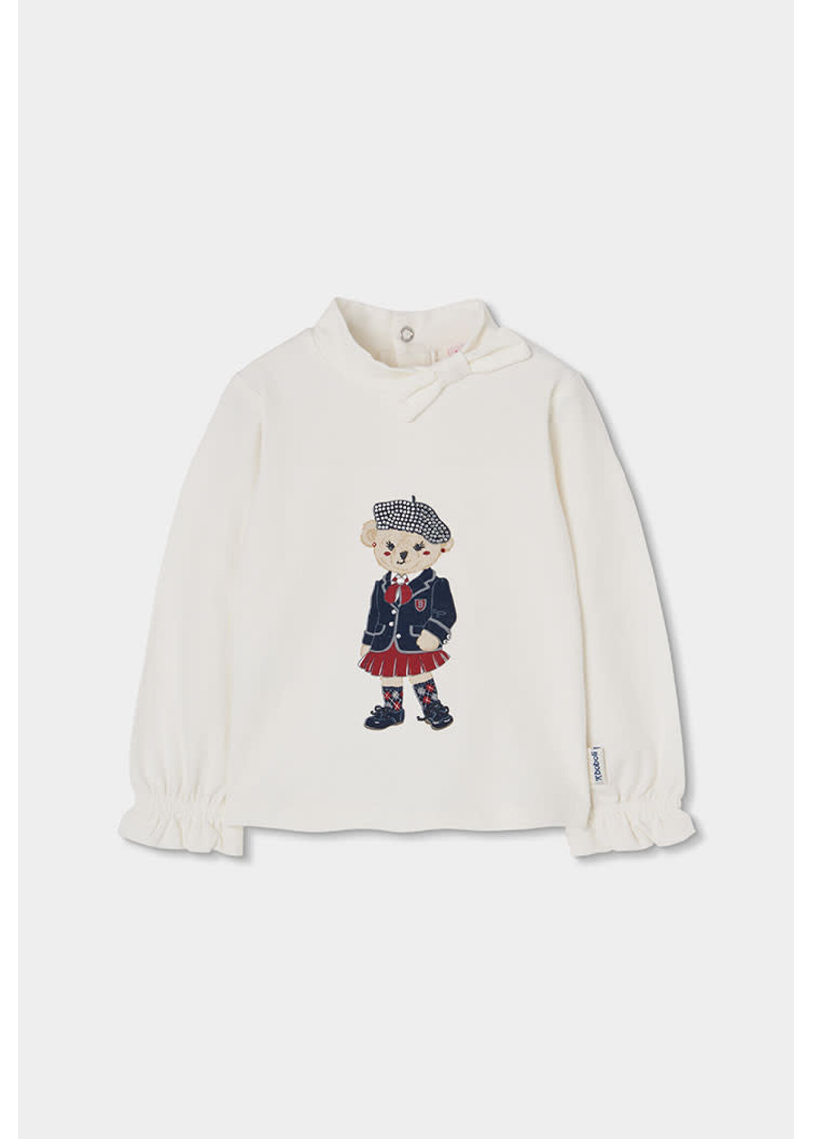 Boboli Boboli Stretch knit t-Shirt for girl -BCI off white 714068