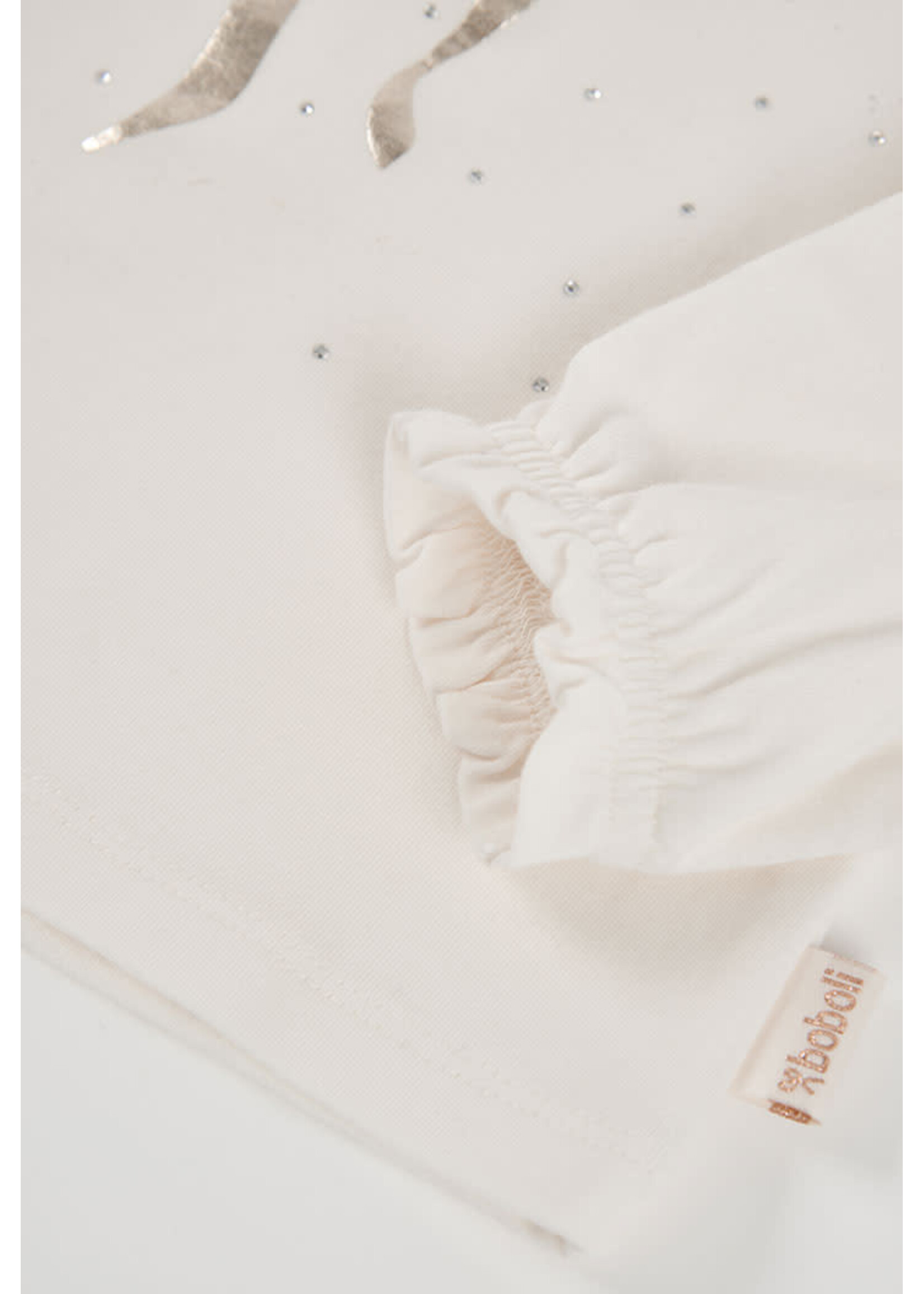 Boboli Boboli Stretch knit t-Shirt for girl -BCI off white 754017