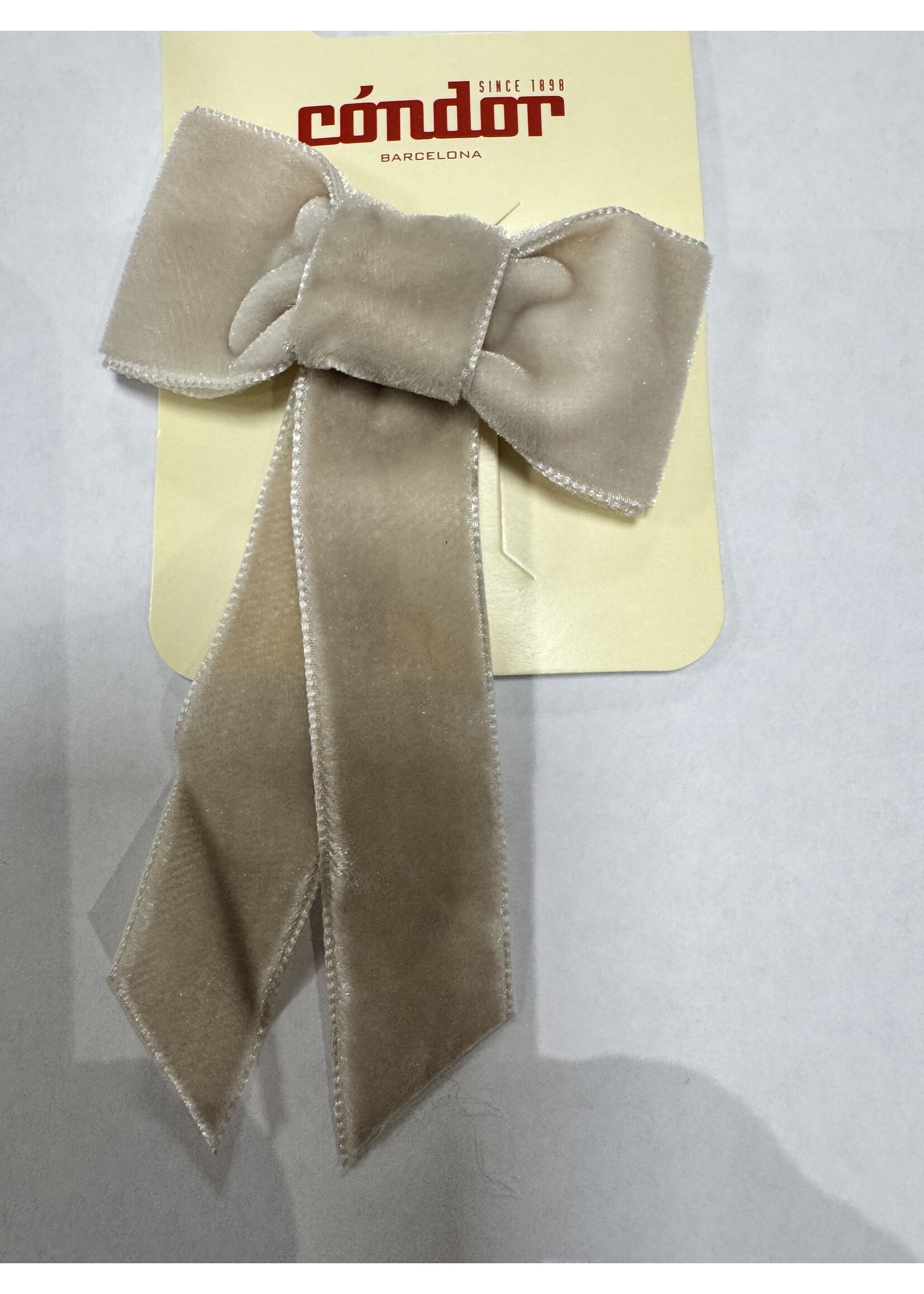 Condor Condor strik  lang fluweel beige331