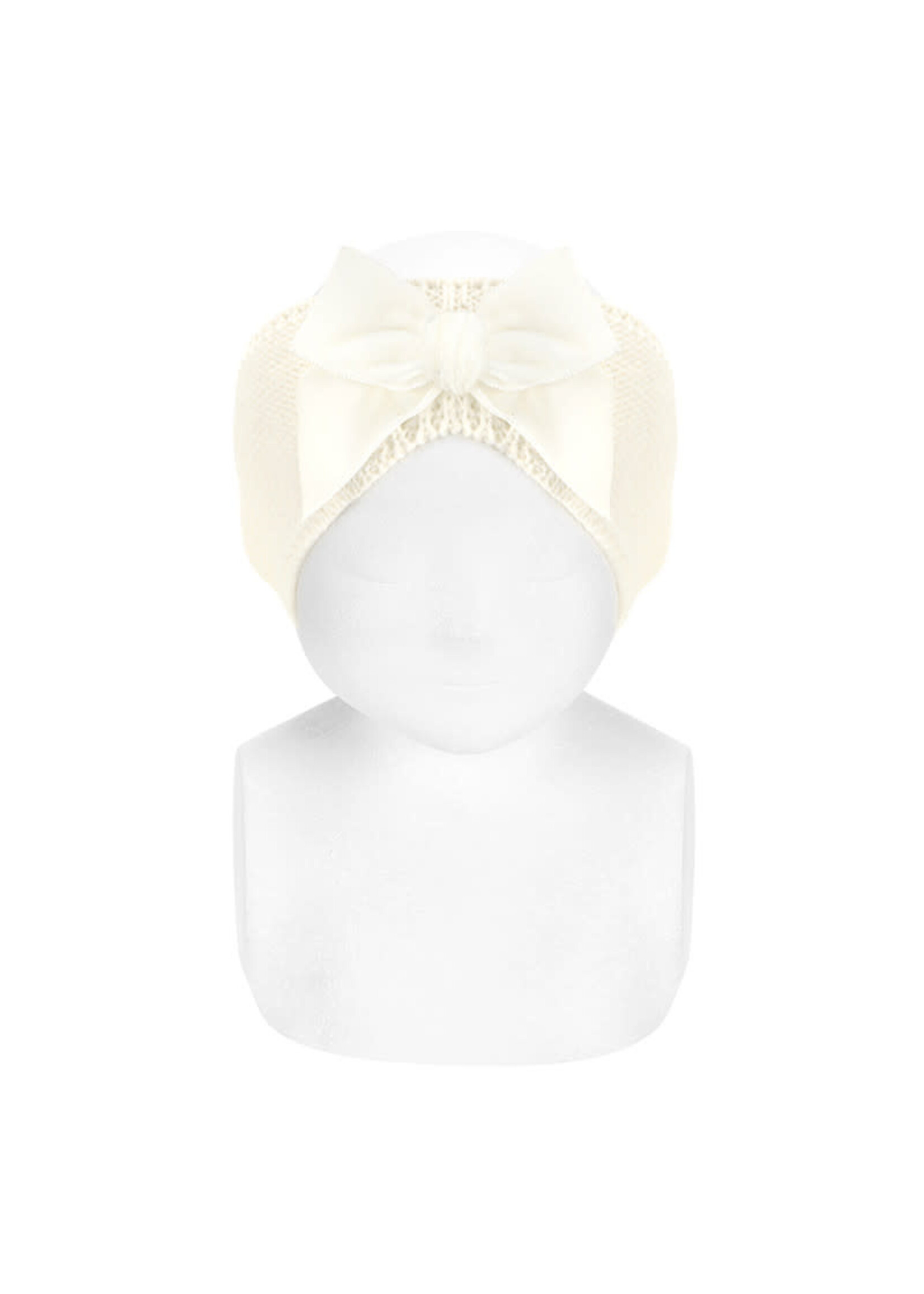 Condor Condor braided headband with a velvet bow CREAM 303