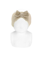 Condor Condor braided headband with a velvet bow BEIGE304