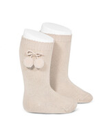 Condor Condor Kniekousen  beige met pompoen