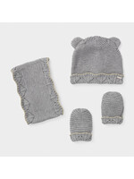Mayoral Mayoral Hat and scarf set with ears for baby girl
