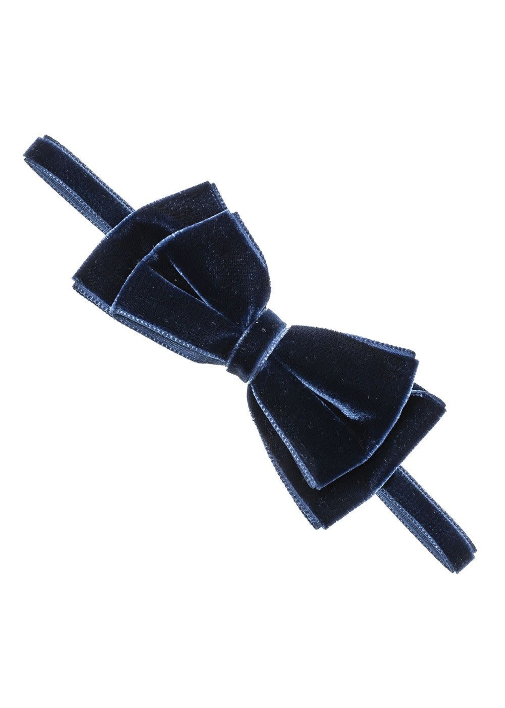 Siena Strik  velvet blauw  9 x 5 cm cm verstelbaar