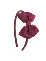 Siena  haarband bordeaux met strik 8,5 x 7 cm