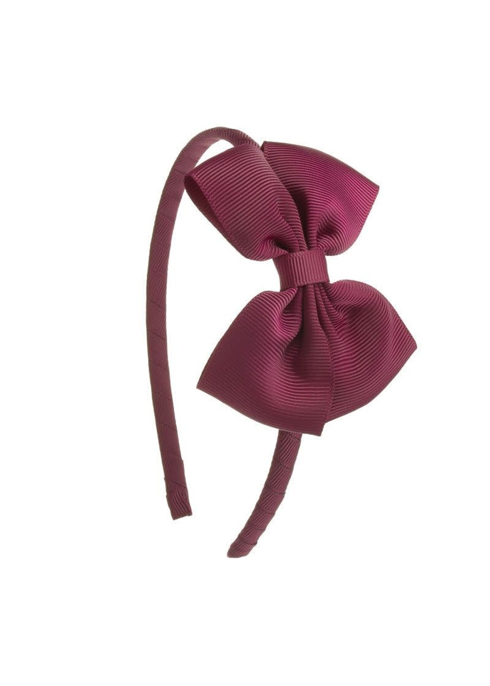 Siena  haarband bordeaux met strik 8,5 x 7 cm