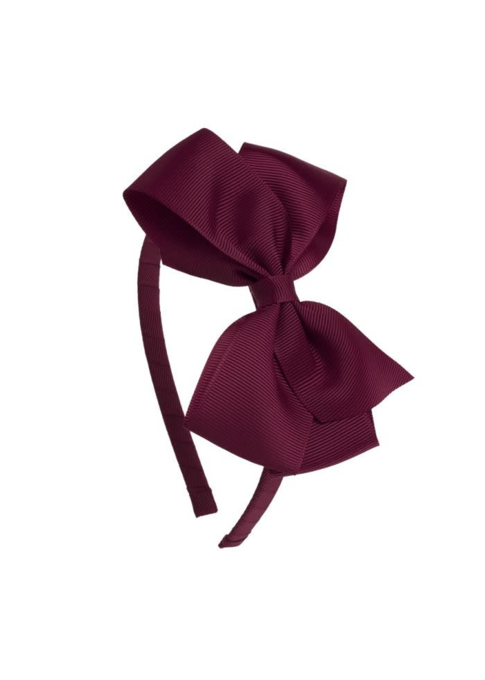 Siena  haarband bordeaux met strik 11,5 x 8 cm