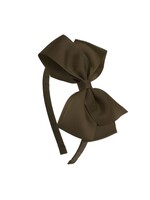 Siena  haarband bruin met strik 11,5 x 8 cm