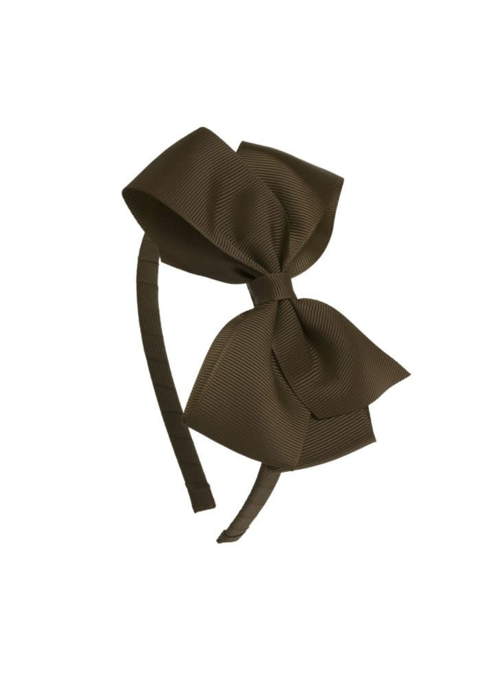 Siena  haarband bruin met strik 11,5 x 8 cm