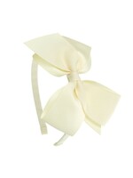 Siena  haarband off white met strik 11,5 x 8 cm