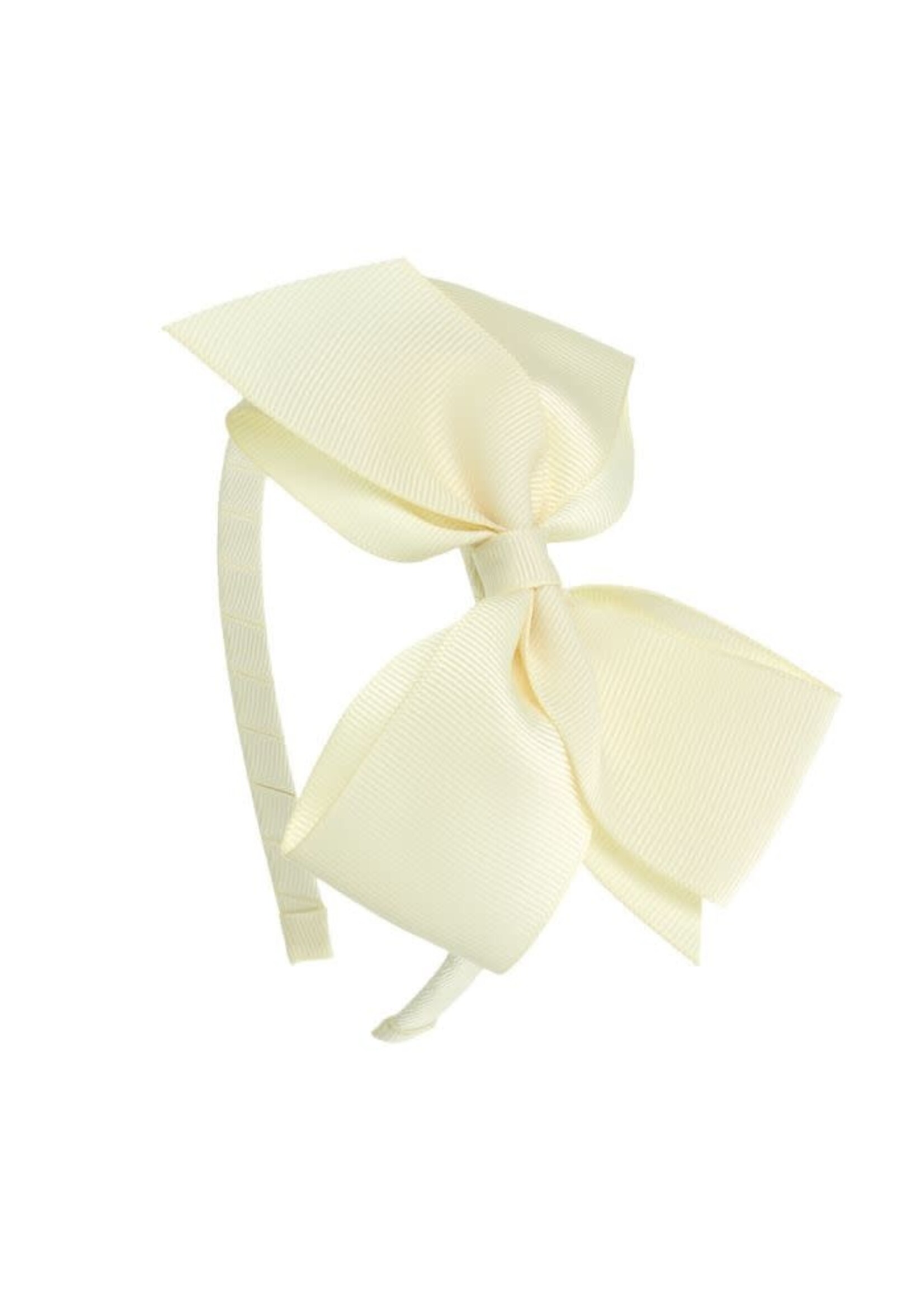 Siena  haarband off white met strik 11,5 x 8 cm