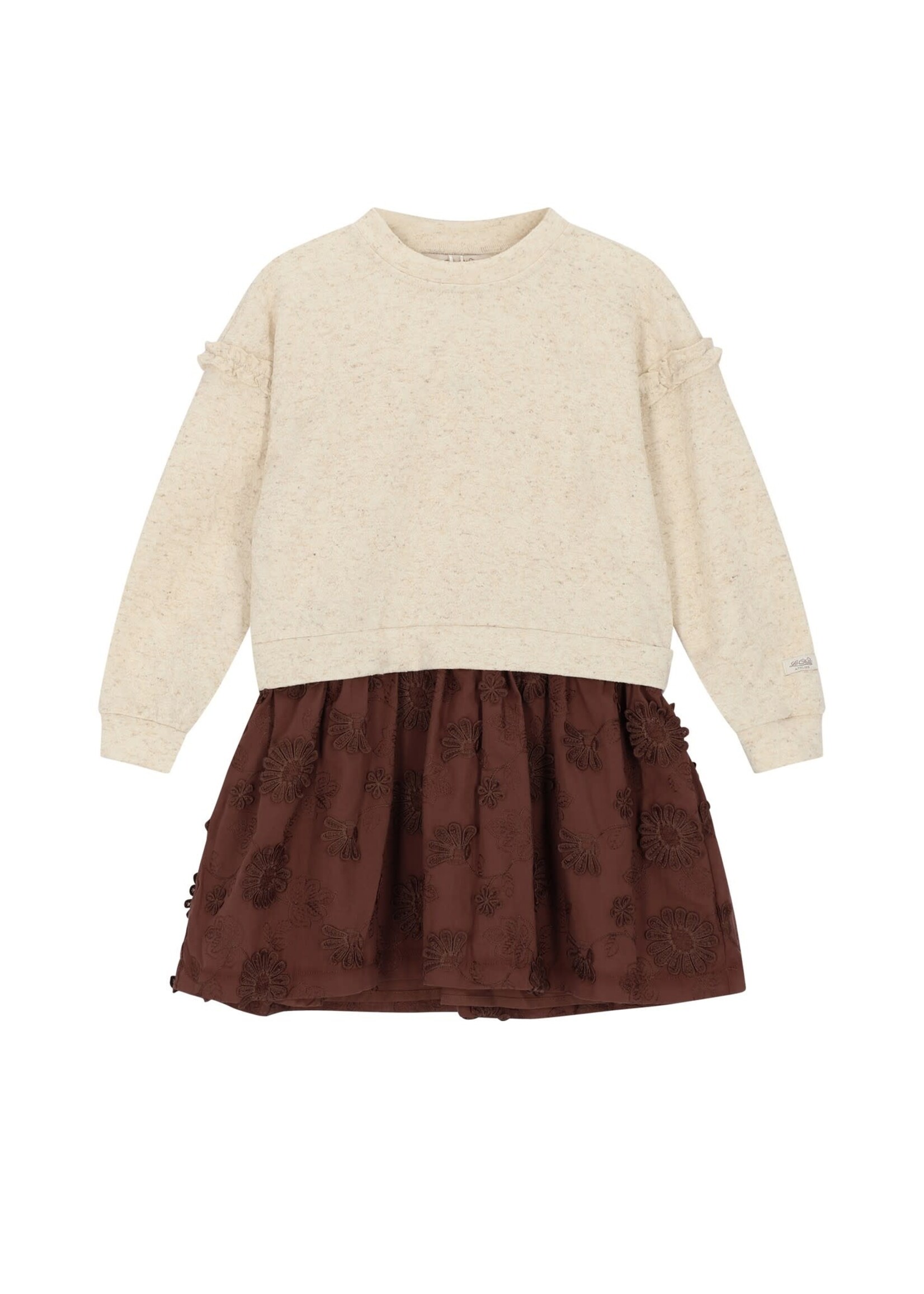 Le Chic Le Chic SABOW bows & bows combi dress C608-5810brown