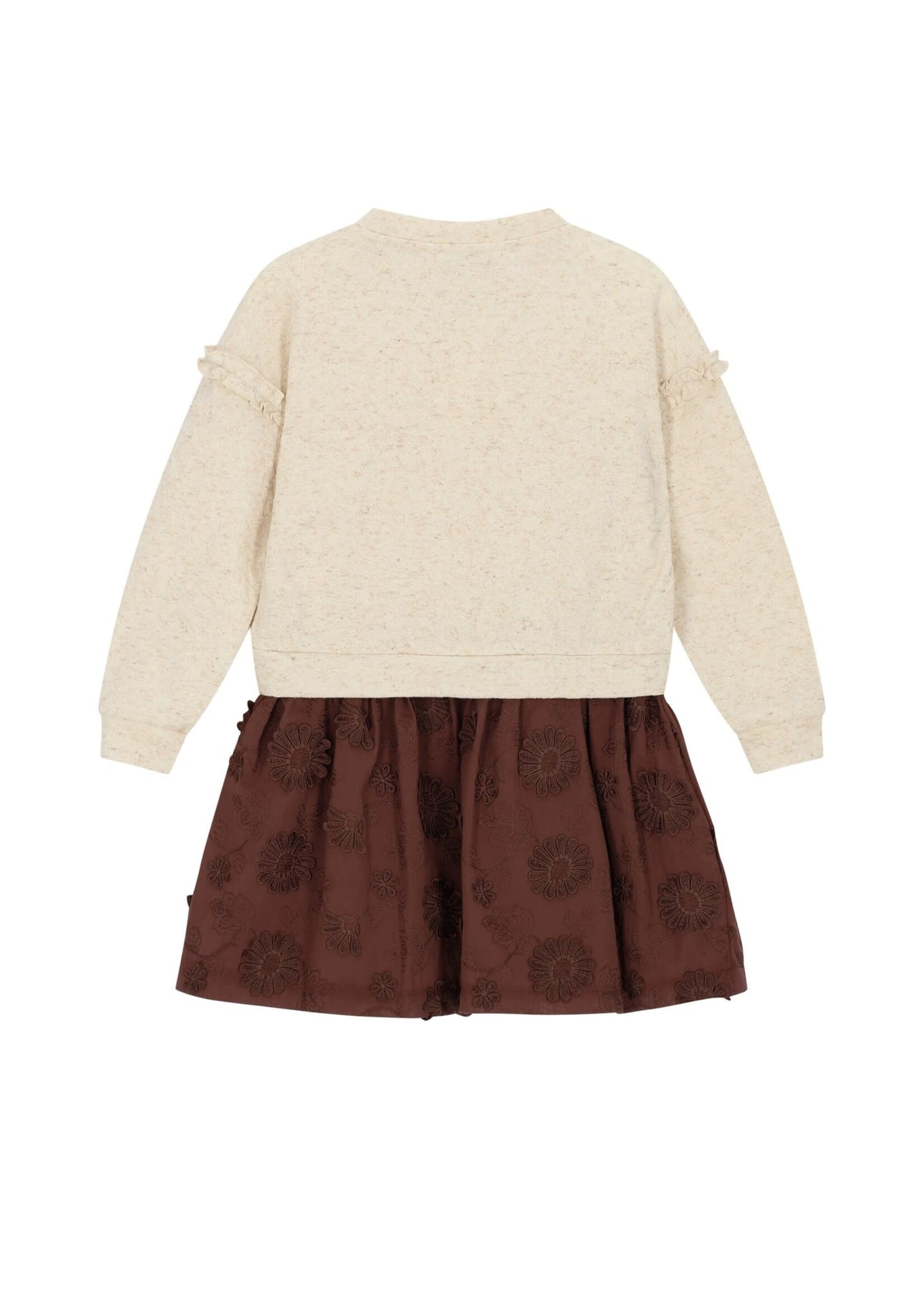 Le Chic Le Chic SABOW bows & bows combi dress C608-5810brown