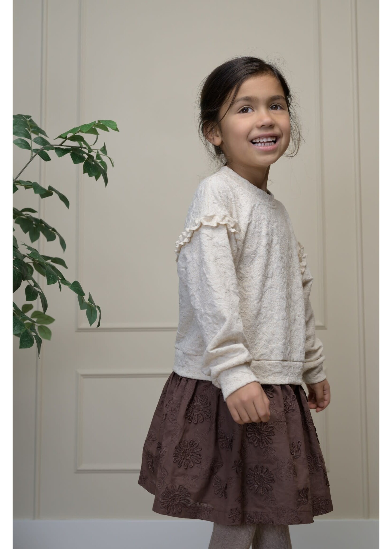 Le Chic Le Chic SABOW bows & bows combi dress C608-5810brown