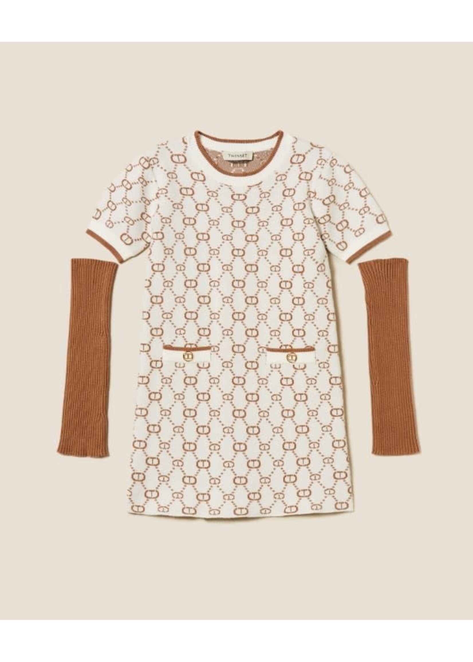 Twinset Twinset ABITO PAPIRO/MICRO LOGO CAMEL - 252GJ3020