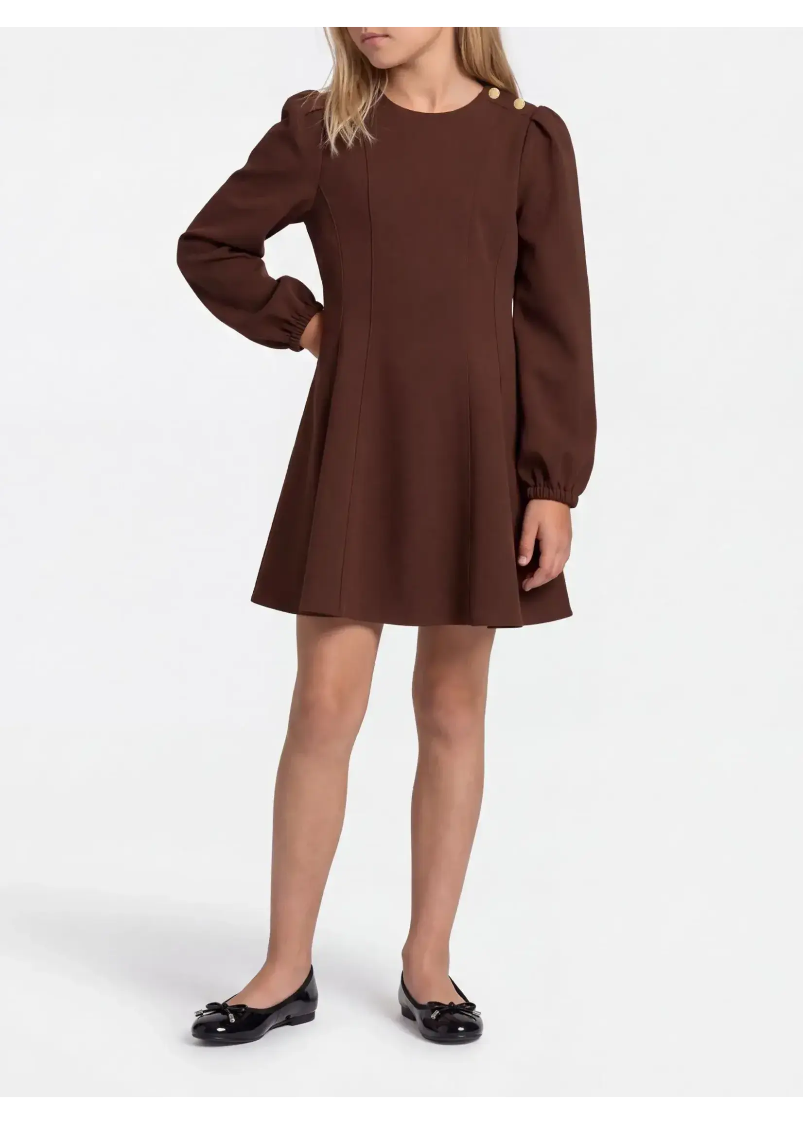 Nik&Nik Nik&Nik Eliza Dress Dark Chocolate G 5-693 2605