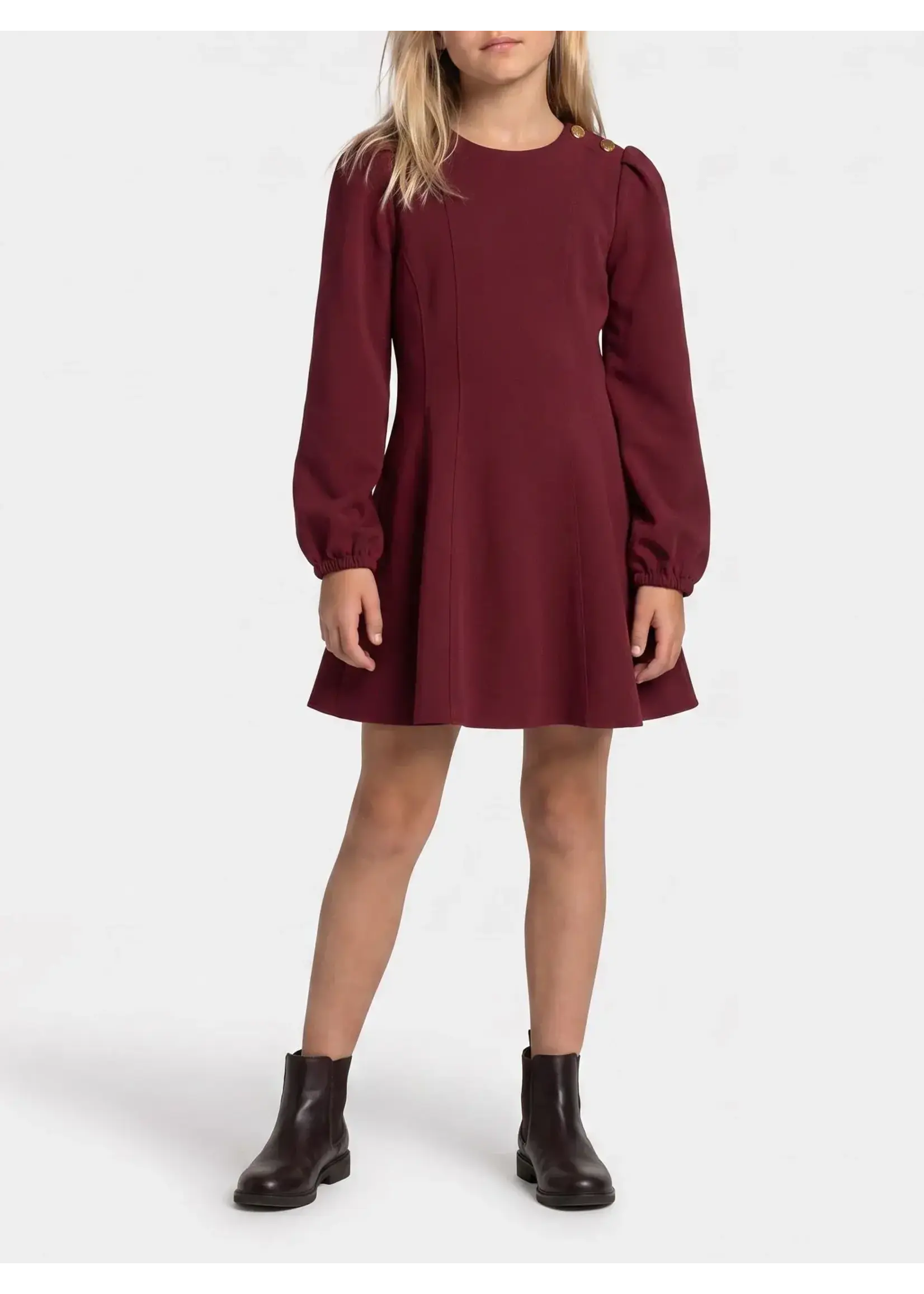 Nik&Nik Nik&Nik Eliza Dress Deep Burgundy G 5-693 2605