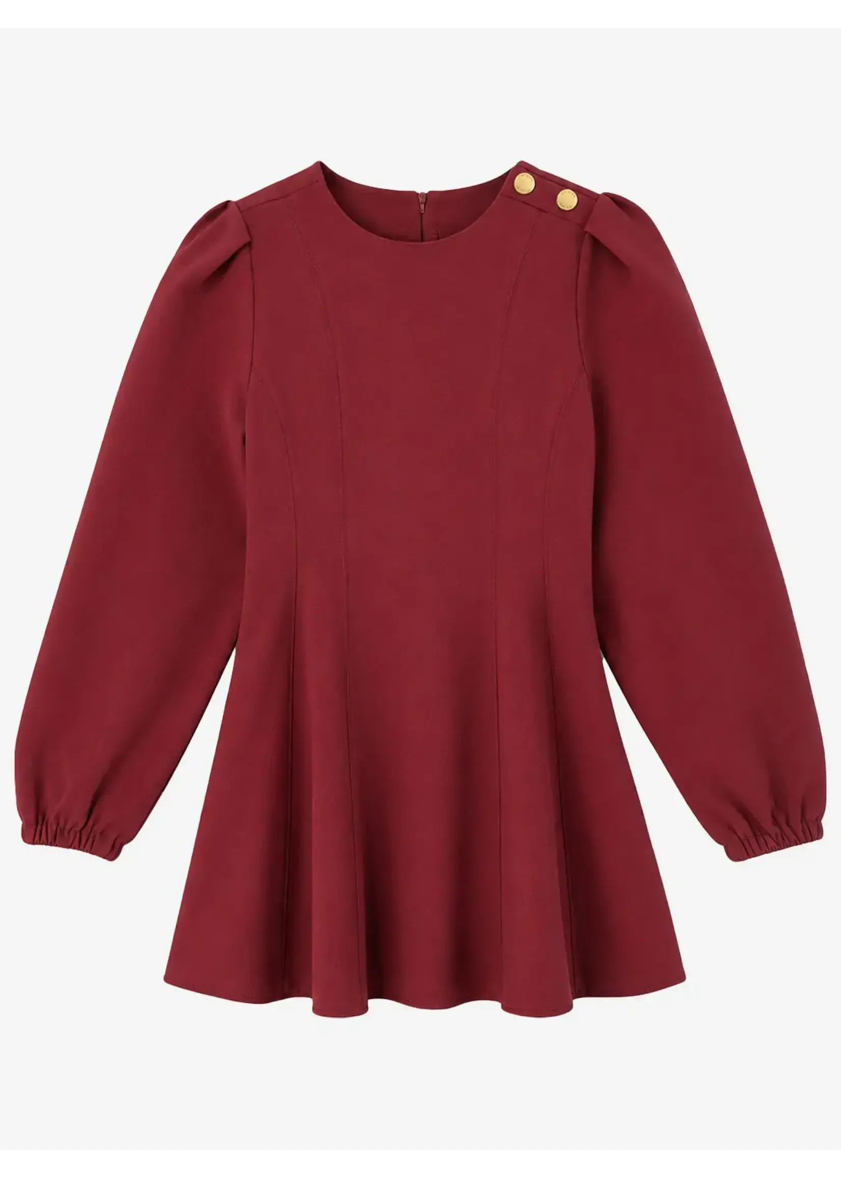 Nik&Nik Nik&Nik Eliza Dress Deep Burgundy G 5-693 2605