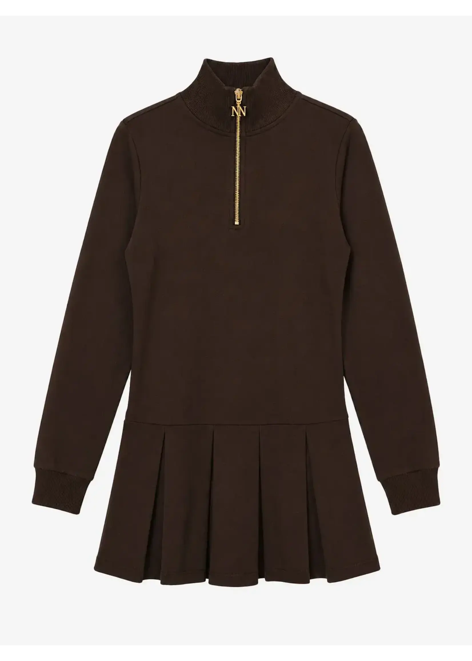 Nik&Nik Nik&Nik Jane Sweat Dress Dark Chocolate G 5-335 2605