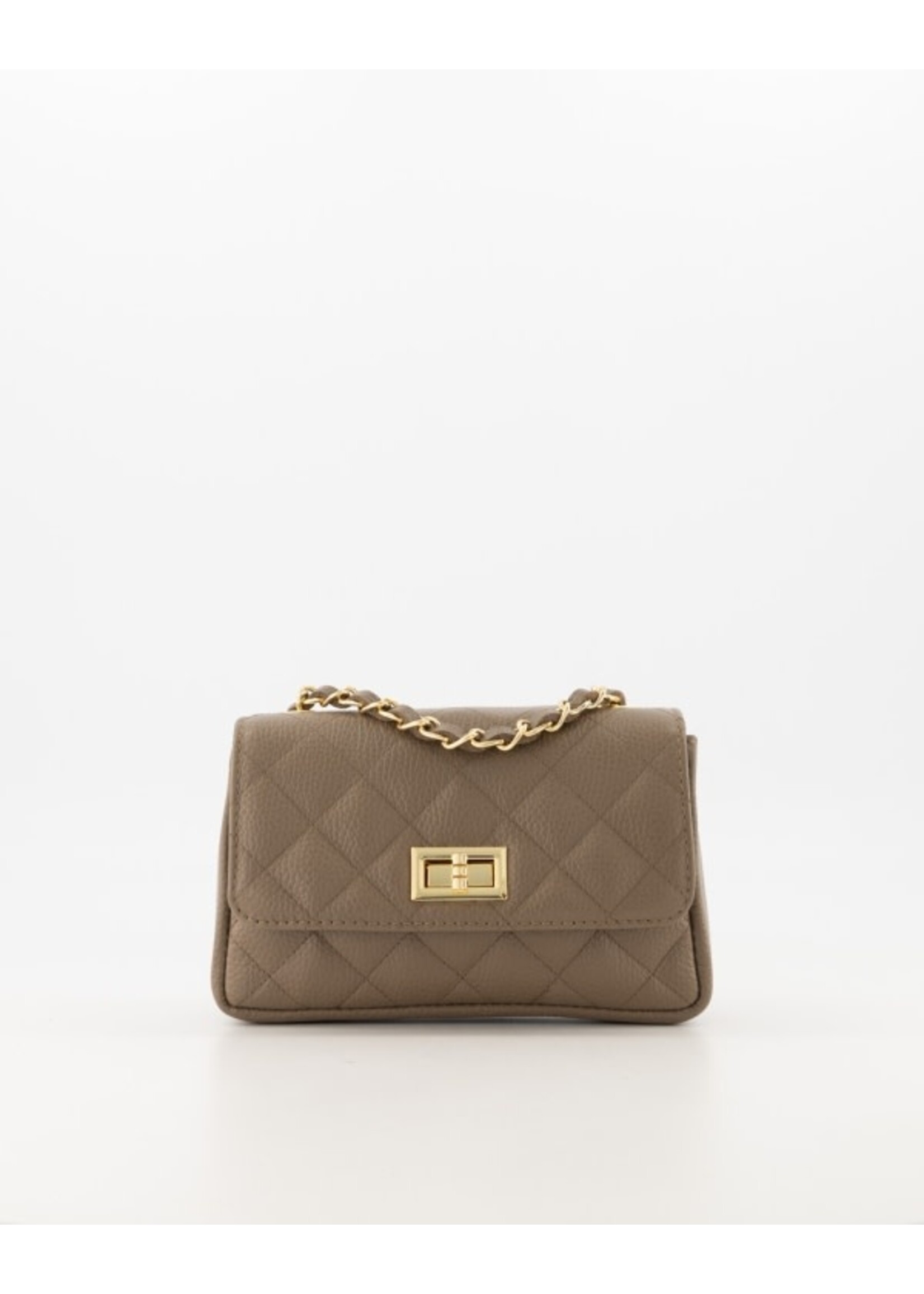 Tasje  Teatro taupe leer L19 x W6 x H13 cm