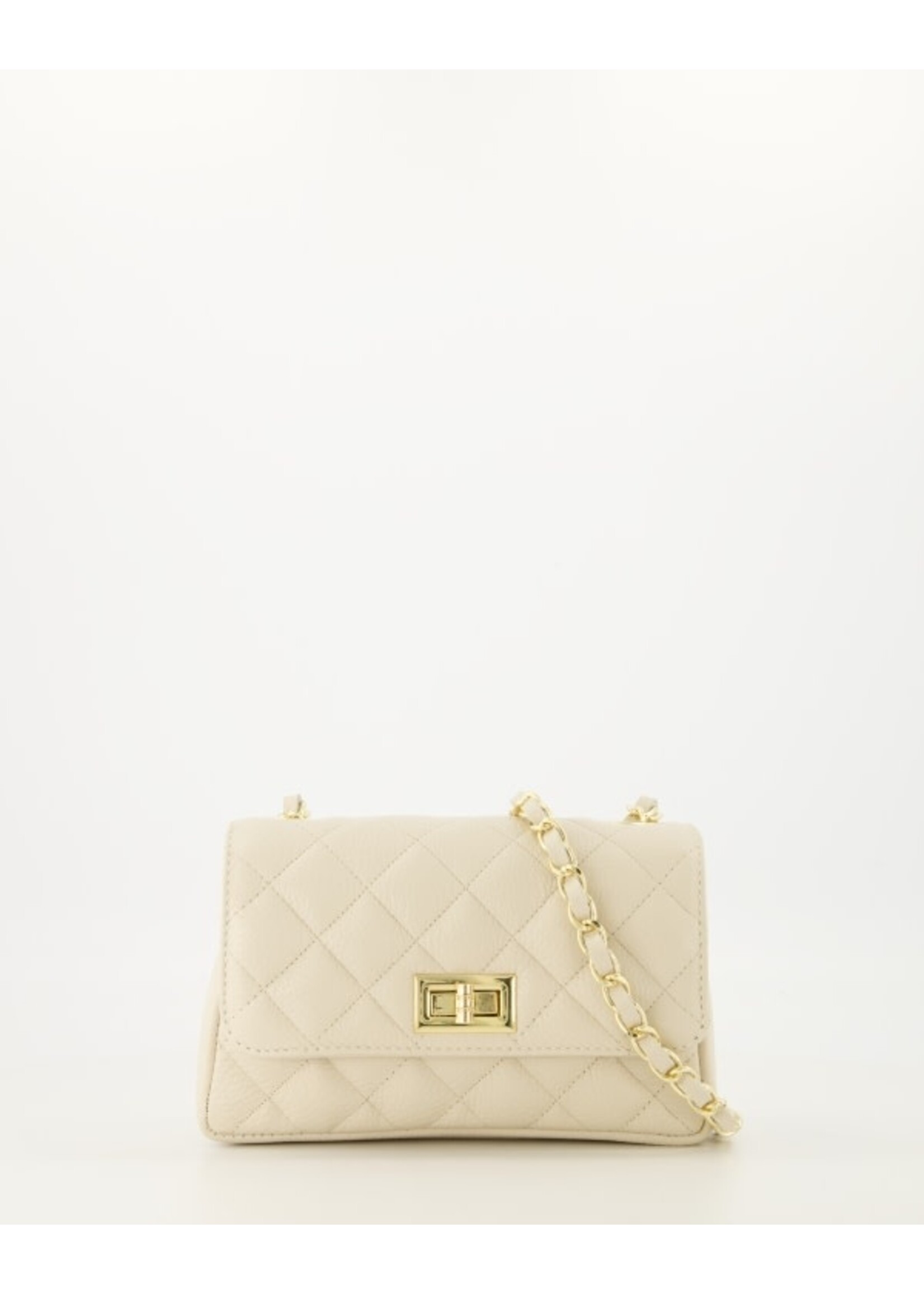 Tasje  Teatro beige leer L19 x W6 x H13 cm